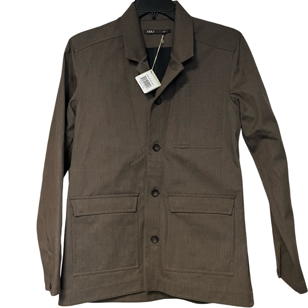 NWT Nau Atelier‎ Blazer Men's Dark Brown Tobac Heather Size Medium
